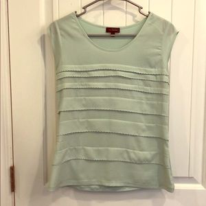 Short sleeve sea foam green blouse size S